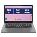 Lenovo IdeaPad 3 14IAU7 - Ordinateur Portable 14'' FHD (Intel Core i7-1255U, RAM 8Go, SSD 512Go, Windows 11 Home) Clavier AZERTY Français - Gris Artique