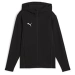 PUMA Hettegenser Teamfinal Casuals Full Zip - Sort Barn, størrelse S/140 cm