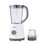 Geepas Electric Blender Smoothie Maker, Food Jug Blender 500W - Stainless Steel Blades, 2 Speed Control with Pulse Function, 1.5L Jar -Coffee Grinder Mill, Smoothie Maker 2 Year Warranty - Grey