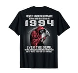 Never Underestimate A Man Who Was Born In 1994 ON BACK T-Shirt