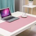 Lvbeis PU Leather Desk Pad, Double Side Waterproof Office Desk Mat, Non Slip Mouse Pad Protector for Office Home Work,Pink A,100x50cm