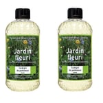 2 PARFUM INTERIEUR JARDIN FLEURI LAMPE DIFFUSEUR 0.5L huiles essentielles