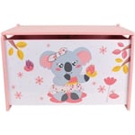 Coffre a jouets en bois pour enfant - FUN HOUSE - CALLY MIMI KOALA - Rose - 4...