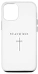 Coque pour iPhone 13 Pro Follow God Cross - Minimaliste Christian Religieux Jésus