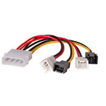 Akyga AK-CA-34 Câble d'alimentation Molex vers 2 x 3 Broches 12 V / 2 x 3 Broches 5 V