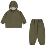 Konges Sløjd Plainy Set Med Regnkläder Burnt Olive | Grön | 7-8 years