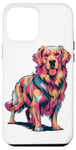 iPhone 12 Pro Max Cute Colorful Golden Retriever Dog Art for Pet Lovers Case