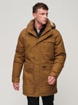 Superdry Workwear Hooded Parka Jacket, Tobacco Brown