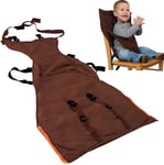 ONATISMAGIN Baby Portable High Chair Seats, Baby Booster Safety Seat, Toddler High Chair Seat Cover, Baby Travel Harness with Adjustable Straps Belt for Toddler Eating (Brown)