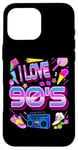 iPhone 16 Pro Max I Love 80's 90's Music Retro Vintage Cassette Tape Party Case