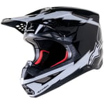 Crosshjälm alpinestars - Supertech m10 svart vit medium ampress