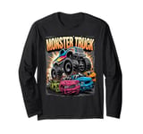 Monster Truck Crushing Cars Tee for Monster Truck Lovers Long Sleeve T-Shirt