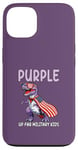 iPhone 13 Purple Up For Military Child Dinosaur Military Kids Case