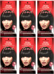 Schwarzkopf Permanent Hair Colour Cream Natural Black 45 Poly Colour Tint x 6