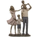 Alexandra House Living Figurine décorative en Plastique doré Famille 11 x 22 x 28 cm