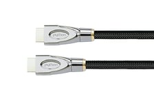 Python® Câble de Connexion HDMI Actif Haut débit avec Ethernet - Puce REDMERE - 4K2K / UHD/Ultra HD/Full HD - Conducteur en cuivre (OFC), Prise en Charge 3D, Triple Blindage, Nylon tressé - Noir -