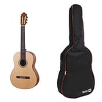Yamaha C40MII Full Size Classical Concert Guitar – Matt Natural & RockJam DGB-02 Padded Acoustic Guitar Bag with Carry Handle and Shoulder Strap
