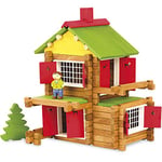 Jeujura - 8007- Jeux de Construction-Mon Chalet en Bois - à partir de 5 ans -135 Pieces - Coffret en Bois