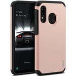 BEZ Samsung Galaxy A20e Fodral, Stötsäkert Survivor Dual Protection Fodral för Samsung Galaxy A20e, Rose Gold