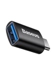 Baseus Ingenuity USB-C to USB-A adapter OTG (Black) USB hub - 1 portti - Musta
