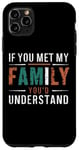 iPhone 11 Pro Max Funny Sarcastic If you Met my Family You'd Understand Family Case