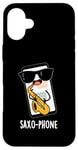 Coque pour iPhone 16 Plus Saxo-phone Funny Cell Phone Pun