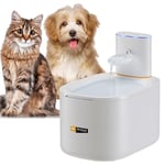 Ferplast Fontaine a Eau Chat Astra Fontaine à Eau pour Chat, Distributeur d'eau pour Chat Rechargeable avec Capteur de Mouvement, 3 L, Filtre à Trois Étapes, USB-C Inclus