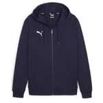 PUMA Hettegenser Teamgoal Casuals Full Zip - Navy/hvit Barn, størrelse XS/128 cm