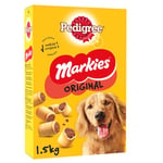 Pedigree Markies Original – Friandises pour chien (10-25 kg) – Biscuits fourrés pour chien – 5 boîtes de 1,5kg