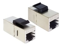 Delock Keystone Module Rj45 Jack > Rj45 Jack Cat.6 Compact - Modulär Insättning - Cat 6 - Stp - Rj-45 - Svart (Paket Om 25)