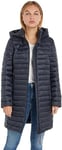 Tommy Hilfiger Women's Logo Down Coat Winter, Blue (Desert Sky), XL