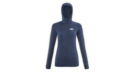 Polaire millet rutor thermal hoodie femme bleu