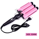 Ceramic Triple Barrel Hair Curler - Professional Hair Styling Iron & Waver Tool