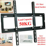 TV WALL BRACKET MOUNT SLIM FOR 26 30 32 40 42 50 63 INCH FLAT 3D LCD LED PLASMA