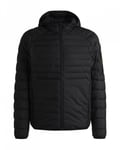 BOSS Green Thor 2 Mens Water-Repellent Padded Jacket with Decorative Reflective Details - Black - Size 2XL