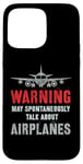 Coque pour iPhone 15 Pro Max Vintage Je pourrais parler spontanément d'avions Fly Model