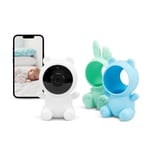 Garza - Caméra de Surveillance Intelligente IA 360º Intérieur IP WiFi 2.4GHz, 1440P 2.5K (Quad HD), Vision Nocturne, Détection IA (Personnes, Animaux, Bruit...), Contrôle à Distance Via App (Blanc)