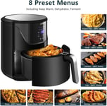 LLIVEKIT 7L Large Air Fryer, Family Size Hot Air Fryer 1800W Digital Touchscreen