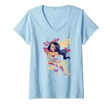 Womens DC Super Hero Girls Wonder Woman V-Neck T-Shirt