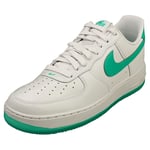 Nike Air Force 1 07 Premium Mens Fashion Trainers in White Green - 6 UK - 40 EU