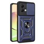 SKALO Motorola Moto G84 5G Armor Hybrid Magnetring Kameraslider Mörkblå