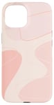 Coque pour iPhone 15 Forme géométrique minimaliste de couleur neutre rose clair