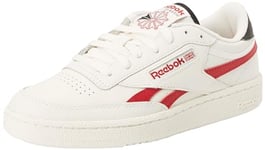 Reebok Men's Club C Revenge Sneaker, Chalk/FLASRD/Black, 5.5 UK