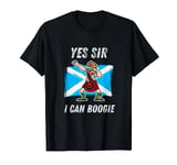 Yes Sir I Can Boogie Dabbing Scotland Flag T-Shirt