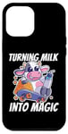 Coque pour iPhone 12 Pro Max Transformer le lait en machine à fromage magique avec humour d'élevage de vache laitière