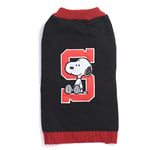 Peanuts for Pets Comics Snoopy Collegiate Pull pour Chien, Taille M, Doux et Confortable - Vêtements pour Chien - Chemise pour Chien Peanuts for Pets Snoopy - pour Chiens de Taille Moyenne - Noir