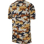 Nike Men Nk Dry Leg Tee Camo AOP T-Shirt - Light Bone/White, Medium