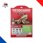 VETOCANIS - Action Duo Pipette Anti-Puces Anti-Tiques Chat 1-6 Kg, 4 Pipettes