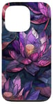 iPhone 13 Pro Purple Lotus Flowers Beautiful Floral Flower Case