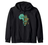 Africa Map Black Culture Pride African Roots South Africa Zip Hoodie